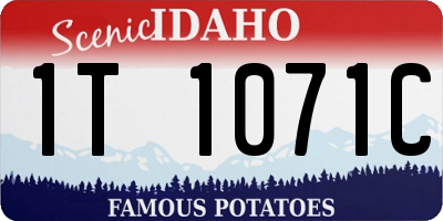 ID license plate 1T1071C