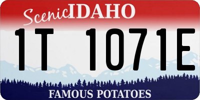 ID license plate 1T1071E