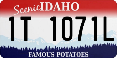 ID license plate 1T1071L