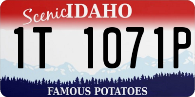 ID license plate 1T1071P
