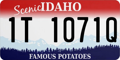 ID license plate 1T1071Q