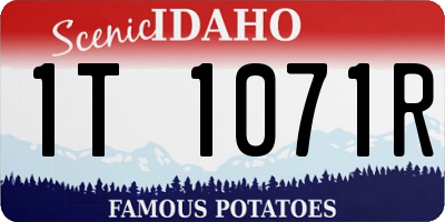 ID license plate 1T1071R
