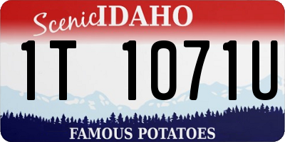 ID license plate 1T1071U