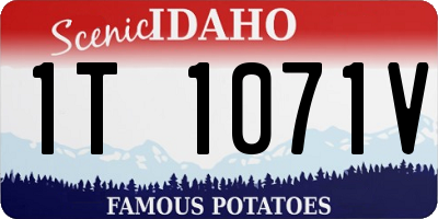 ID license plate 1T1071V