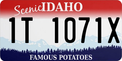 ID license plate 1T1071X