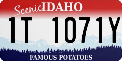 ID license plate 1T1071Y