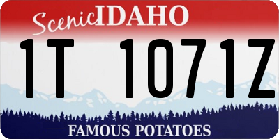 ID license plate 1T1071Z