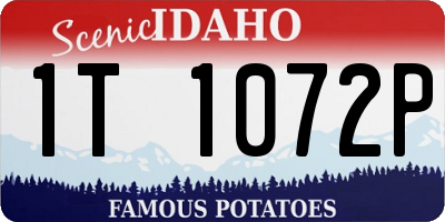 ID license plate 1T1072P
