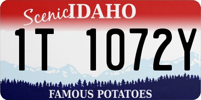 ID license plate 1T1072Y