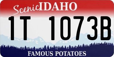 ID license plate 1T1073B
