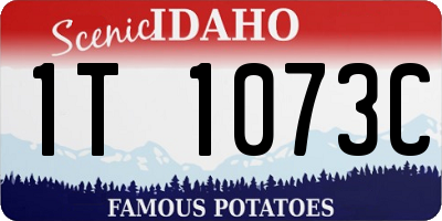 ID license plate 1T1073C