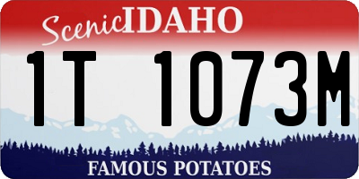 ID license plate 1T1073M