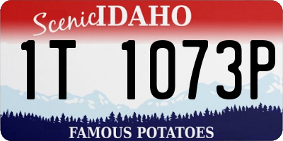 ID license plate 1T1073P