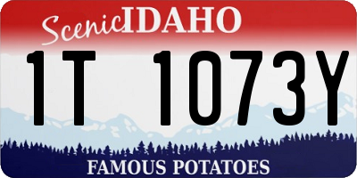 ID license plate 1T1073Y