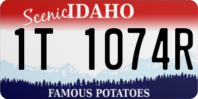 ID license plate 1T1074R