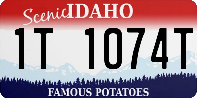 ID license plate 1T1074T