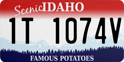 ID license plate 1T1074V