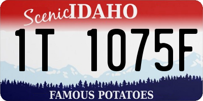ID license plate 1T1075F