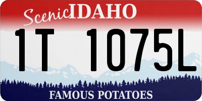 ID license plate 1T1075L