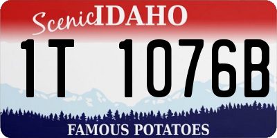 ID license plate 1T1076B