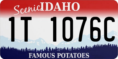 ID license plate 1T1076C
