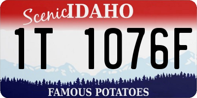ID license plate 1T1076F
