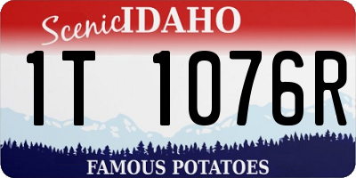 ID license plate 1T1076R