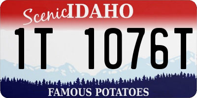 ID license plate 1T1076T