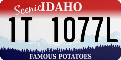 ID license plate 1T1077L