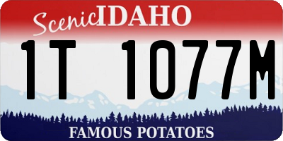 ID license plate 1T1077M