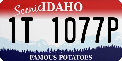 ID license plate 1T1077P