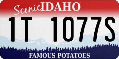 ID license plate 1T1077S