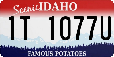 ID license plate 1T1077U