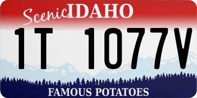 ID license plate 1T1077V