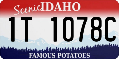 ID license plate 1T1078C
