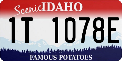 ID license plate 1T1078E