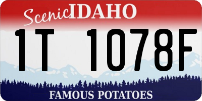 ID license plate 1T1078F