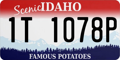 ID license plate 1T1078P