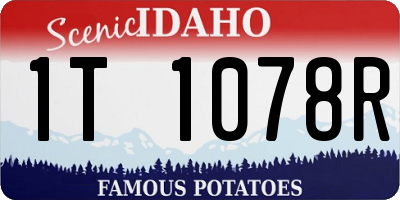 ID license plate 1T1078R