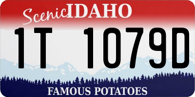 ID license plate 1T1079D