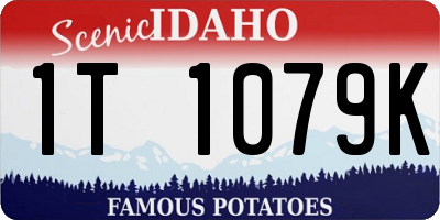 ID license plate 1T1079K