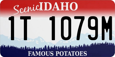 ID license plate 1T1079M