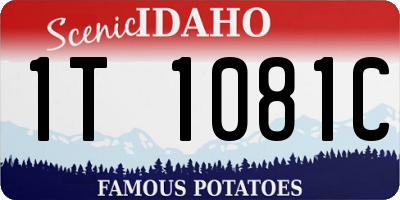 ID license plate 1T1081C