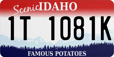 ID license plate 1T1081K