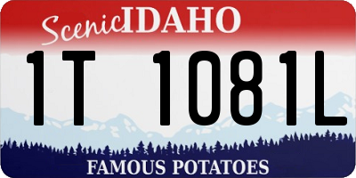ID license plate 1T1081L