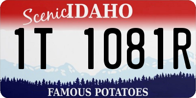 ID license plate 1T1081R