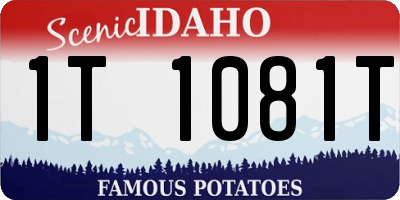 ID license plate 1T1081T