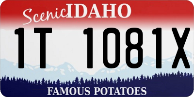 ID license plate 1T1081X