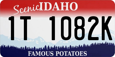 ID license plate 1T1082K