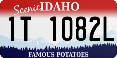 ID license plate 1T1082L